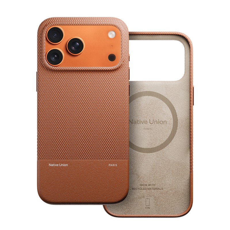 Apple iPhone 17 Pro Max Kılıf M-safe Şarj Özellikli Deri Dokulu Native Union RE Classic Serisi Kapak - 22