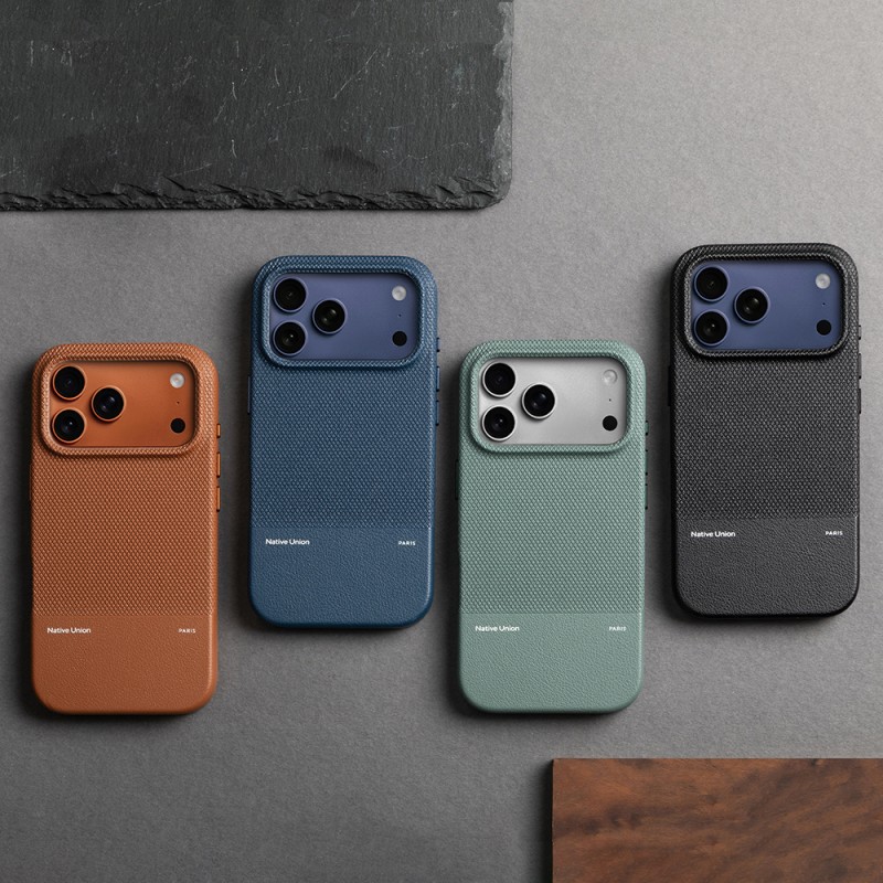 Apple iPhone 17 Pro Max Kılıf M-safe Şarj Özellikli Deri Dokulu Native Union RE Classic Serisi Kapak - 32