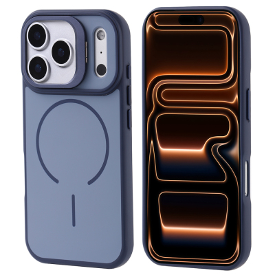 Apple iPhone 17 Pro Max Kılıf M-safe Şarj Özellikli Kamera Standlı Zore Notron Kapak - Zore