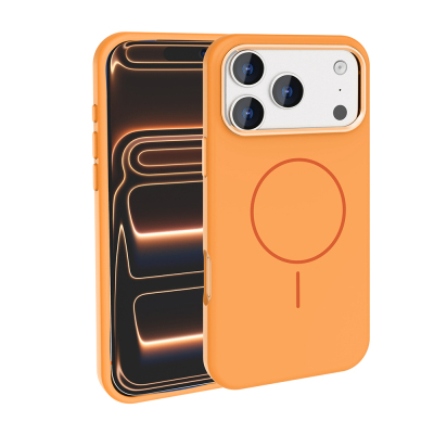 Apple iPhone 17 Pro Max Kılıf M-Safe Şarj Özellikli Metal Kamera Çerçeveli Zore Edi Silikon Kapak - Zore