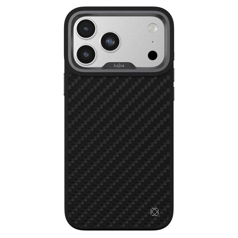 Apple iPhone 17 Pro Max Kılıf M-safe Şarj Özellikli O-Ring Kajsa Carbon Fiber Serisi Kapak - 3