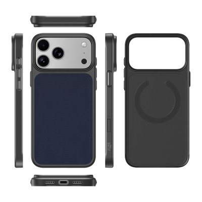Apple iPhone 17 Pro Max Kılıf M-Safe Şarj Özellikli PU Zore Paris Trexo Sert PC Kapak - 24