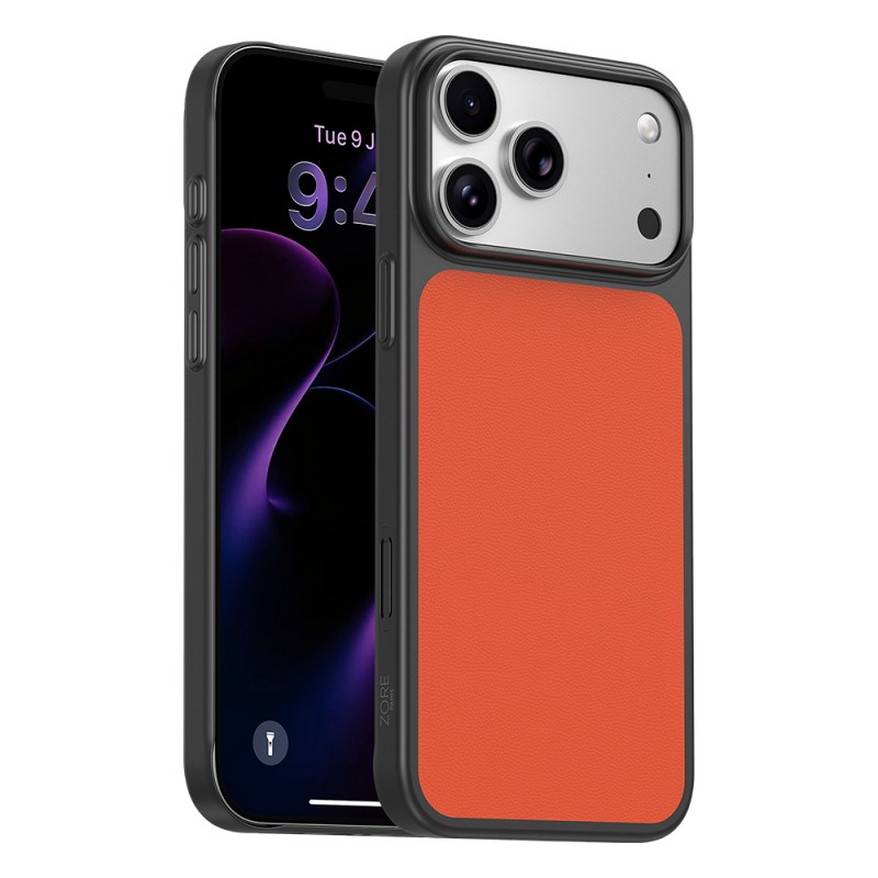 Apple iPhone 17 Pro Max Kılıf M-Safe Şarj Özellikli PU Zore Paris Trexo Sert PC Kapak - 1