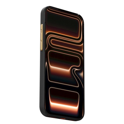 Apple iPhone 17 Pro Max Kılıf M-safe Şarj Özellikli Raptic Aramid Skin Rise Serisi 24 Ayar Altın Kaplamalı Karbon Kapak - 4