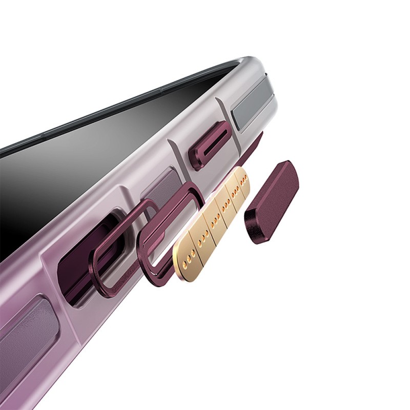 Apple iPhone 17 Pro Max Kılıf M-safe Şarj Özellikli Sert PC Wlons Arvox Standlı Kapak - 7