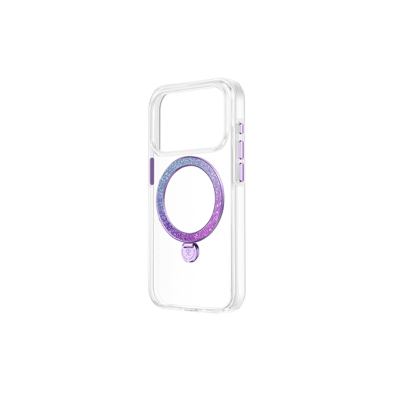 Apple iPhone 17 Pro Max Kılıf M-safe Şarj Özellikli Simli Standlı Pynana Dancing Circle Trendy Serisi Kapak - 6