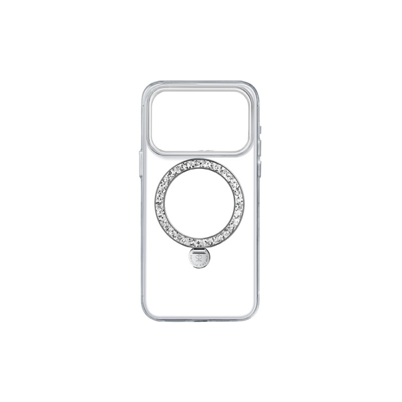 Apple iPhone 17 Pro Max Kılıf M-safe Şarj Özellikli Simli Standlı Pynana Dancing Circle Trendy Serisi Kapak - 2