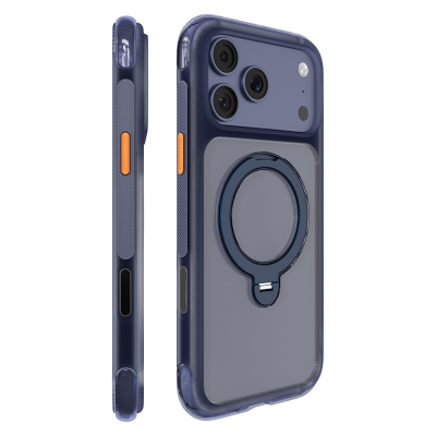Apple iPhone 17 Pro Max Kılıf M-safe Şarj Özellikli Standlı Airbag Tasarımlı Mutural Air Shield Serisi Kapak - Mutural