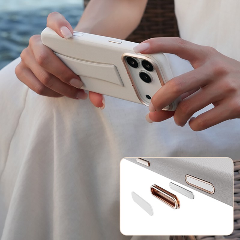 Apple iPhone 17 Pro Max Kılıf M-Safe Şarj Özellikli Standlı Udemos İndependence Serisi Kapak - 11