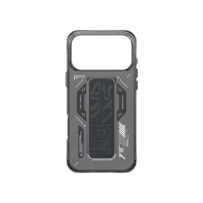 Apple iPhone 17 Pro Max Kılıf M-safe Şarj Özellikli Teknoloji Desenli Skinarma Helio Mag Charge Standlı Kapak - 10