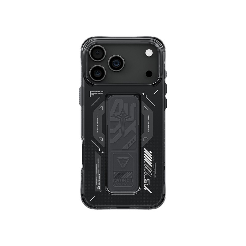 Apple iPhone 17 Pro Max Kılıf M-safe Şarj Özellikli Teknoloji Desenli Skinarma Helio Mag Charge Standlı Kapak - 3
