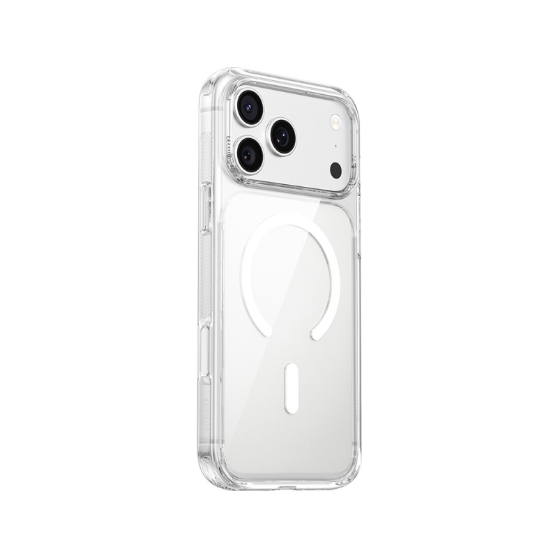 Apple iPhone 17 Pro Max Kılıf M-safe Şarj Özellikli Wiwu CS-202 Crystal Shield Pro Serisi Anti Yellowing Sert PC Kapak - 2