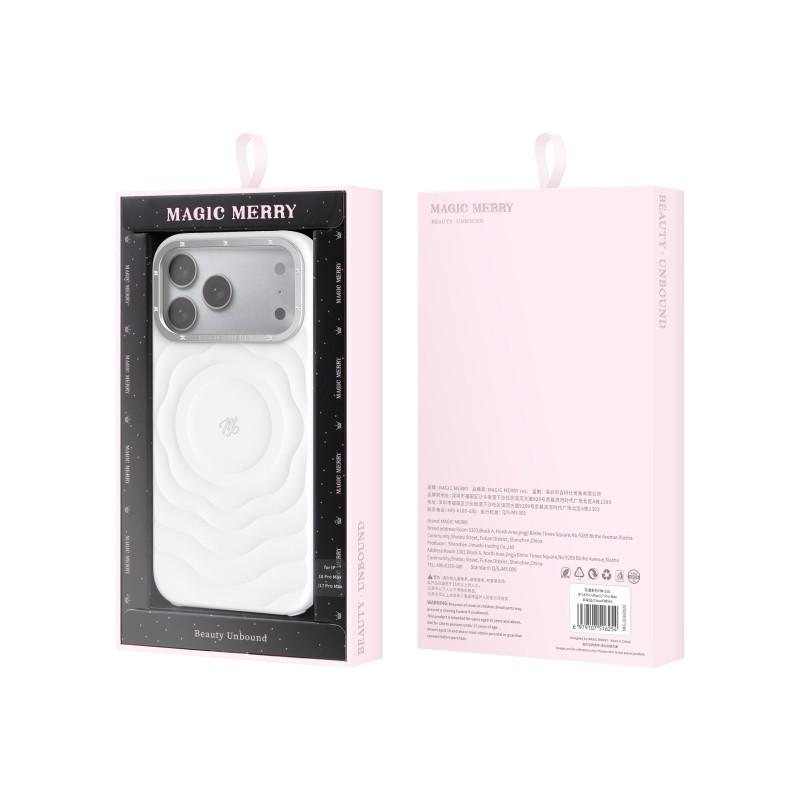Apple iPhone 17 Pro Max Kılıf M-safe Şarj Özellikli Wiwu Magic Merry Blossom Drift Serisi Kapak - 20