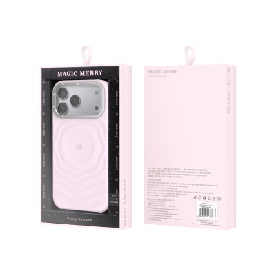 Apple iPhone 17 Pro Max Kılıf M-safe Şarj Özellikli Wiwu Magic Merry Blossom Drift Serisi Kapak - 16