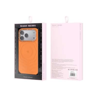 Apple iPhone 17 Pro Max Kılıf M-safe Şarj Özellikli Wiwu Magic Merry Blossom Drift Serisi Kapak - 17