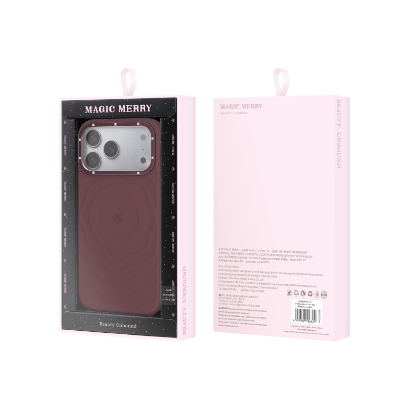 Apple iPhone 17 Pro Max Kılıf M-safe Şarj Özellikli Wiwu Magic Merry Blossom Drift Serisi Kapak - 18