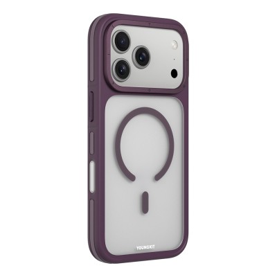 Apple iPhone 17 Pro Max Kılıf M-safe Şarj Özellikli Youngkit Rock Sand Serisi Kapak - 21