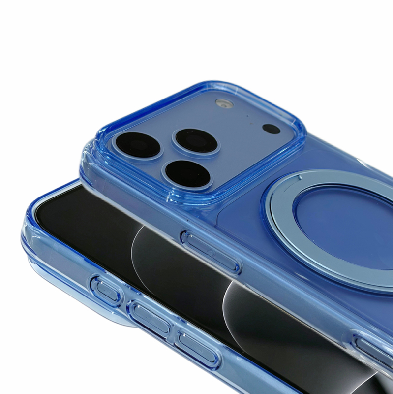Apple iPhone 17 Pro Max Kılıf M-Safe Şarj Özellikli Zore Luzer 360 Standlı Kapak - 11