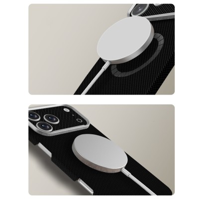 Apple iPhone 17 Pro Max Kılıf M-Safe Şarj Özellikli Zore Paris Zerre Sert PC Kapak - 12