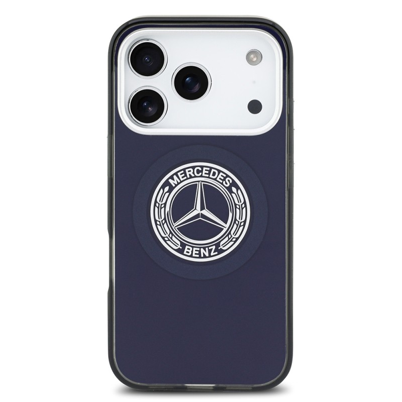 Apple iPhone 17 Pro Max Kılıf Mercedes Benz Orjinal Lisanslı M-safe Şarj Özellikli Çift Katmanlı PC Nostaljik Yıldız Dizayn Kapak - 7