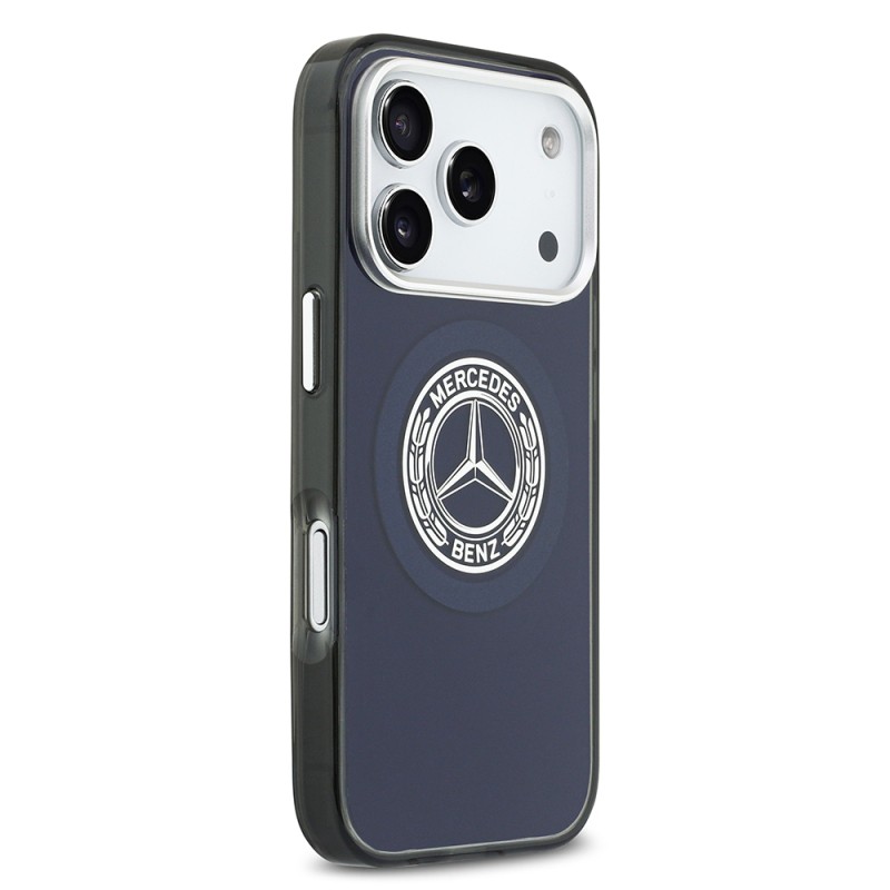 Apple iPhone 17 Pro Max Kılıf Mercedes Benz Orjinal Lisanslı M-safe Şarj Özellikli Çift Katmanlı PC Nostaljik Yıldız Dizayn Kapak - 8