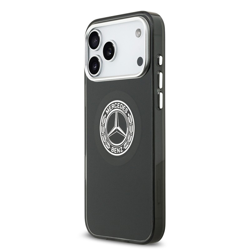 Apple iPhone 17 Pro Max Kılıf Mercedes Benz Orjinal Lisanslı M-safe Şarj Özellikli Çift Katmanlı PC Nostaljik Yıldız Dizayn Kapak - 12