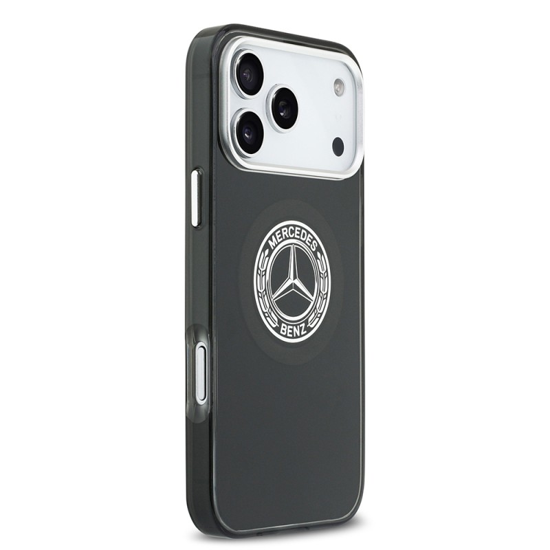 Apple iPhone 17 Pro Max Kılıf Mercedes Benz Orjinal Lisanslı M-safe Şarj Özellikli Çift Katmanlı PC Nostaljik Yıldız Dizayn Kapak - 14