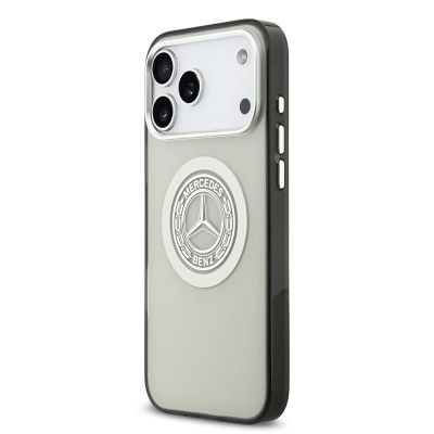 Apple iPhone 17 Pro Max Kılıf Mercedes Benz Orjinal Lisanslı M-safe Şarj Özellikli Çift Katmanlı PC Nostaljik Yıldız Dizayn Kapak - 18