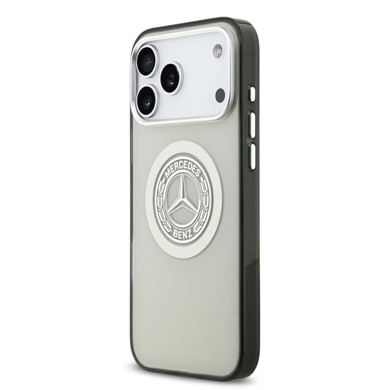 Apple iPhone 17 Pro Max Kılıf Mercedes Benz Orjinal Lisanslı M-safe Şarj Özellikli Çift Katmanlı PC Nostaljik Yıldız Dizayn Kapak - 18