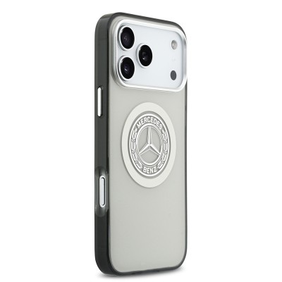 Apple iPhone 17 Pro Max Kılıf Mercedes Benz Orjinal Lisanslı M-safe Şarj Özellikli Çift Katmanlı PC Nostaljik Yıldız Dizayn Kapak - 20