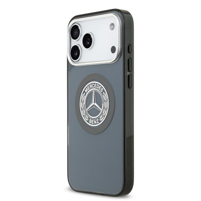 Apple iPhone 17 Pro Max Kılıf Mercedes Benz Orjinal Lisanslı M-safe Şarj Özellikli Çift Katmanlı PC Nostaljik Yıldız Dizayn Kapak - 24