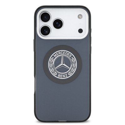 Apple iPhone 17 Pro Max Kılıf Mercedes Benz Orjinal Lisanslı M-safe Şarj Özellikli Çift Katmanlı PC Nostaljik Yıldız Dizayn Kapak - 25