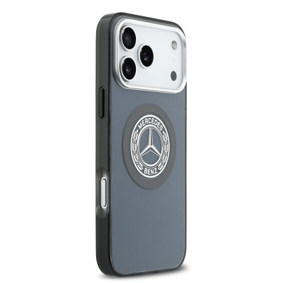 Apple iPhone 17 Pro Max Kılıf Mercedes Benz Orjinal Lisanslı M-safe Şarj Özellikli Çift Katmanlı PC Nostaljik Yıldız Dizayn Kapak - 26