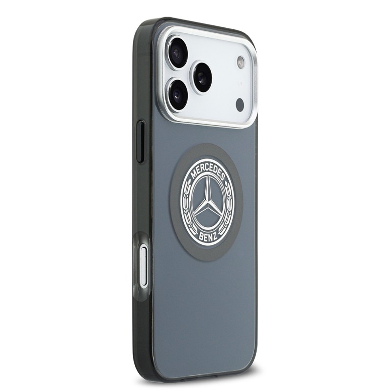 Apple iPhone 17 Pro Max Kılıf Mercedes Benz Orjinal Lisanslı M-safe Şarj Özellikli Çift Katmanlı PC Nostaljik Yıldız Dizayn Kapak - 26