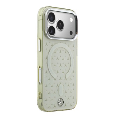 Apple iPhone 17 Pro Max Kılıf Mercedes Benz Orjinal Lisanslı M-Safe Şarj Özellikli Çift Katmanlı Yıldız Desenli Dizayn Kapak - 4