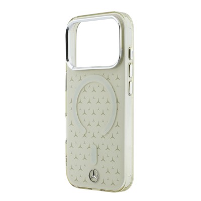 Apple iPhone 17 Pro Max Kılıf Mercedes Benz Orjinal Lisanslı M-Safe Şarj Özellikli Çift Katmanlı Yıldız Desenli Dizayn Kapak - 6