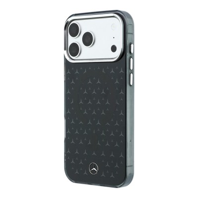 Apple iPhone 17 Pro Max Kılıf Mercedes Benz Orjinal Lisanslı M-Safe Şarj Özellikli Çift Katmanlı Yıldız Desenli Dizayn Kapak - 10