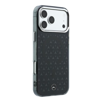 Apple iPhone 17 Pro Max Kılıf Mercedes Benz Orjinal Lisanslı M-Safe Şarj Özellikli Çift Katmanlı Yıldız Desenli Dizayn Kapak - 12