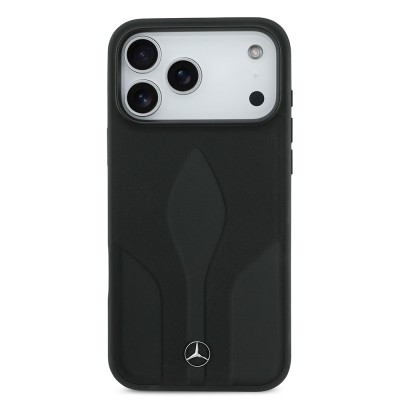Apple iPhone 17 Pro Max Kılıf Mercedes Benz Orjinal Lisanslı M-safe Şarj Özellikli Dokulu Desenli Deri Kapak - 5