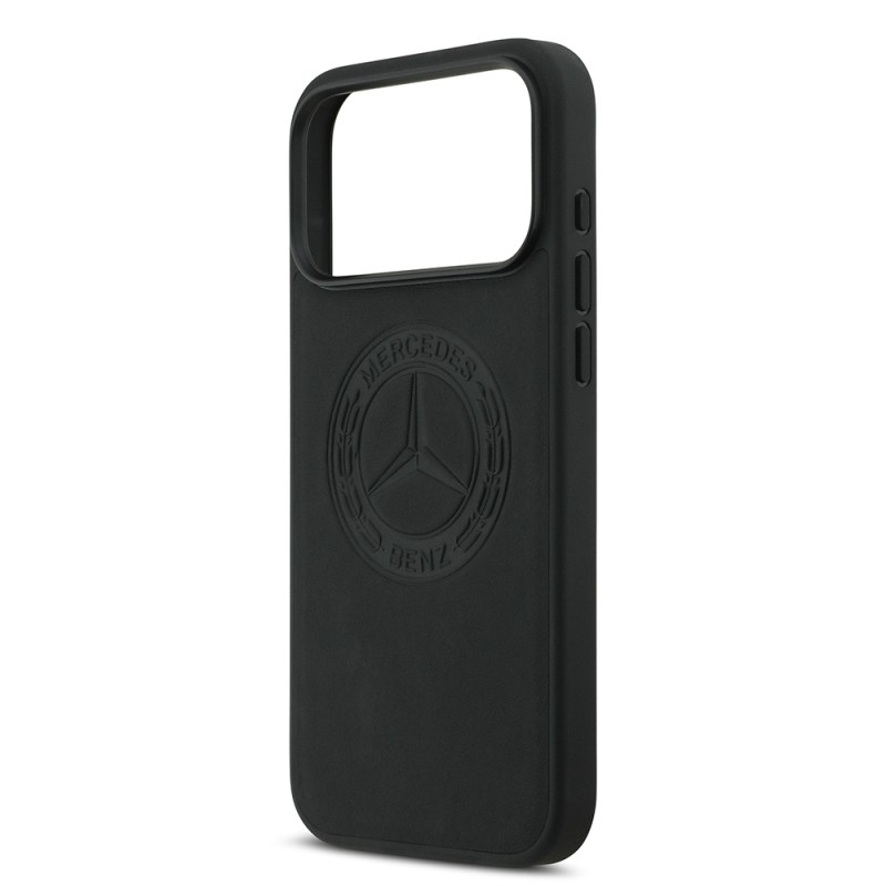 Apple iPhone 17 Pro Max Kılıf Mercedes Benz Orjinal Lisanslı M-safe Şarj Özellikli Hakiki Deri Nostaljik Yıldız Dizayn Kapak - 8
