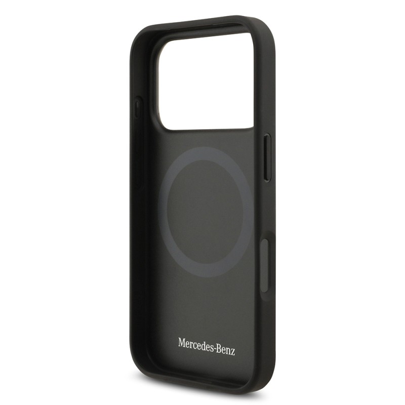 Apple iPhone 17 Pro Max Kılıf Mercedes Benz Orjinal Lisanslı M-safe Şarj Özellikli Hakiki Deri Nostaljik Yıldız Dizayn Kapak - 16