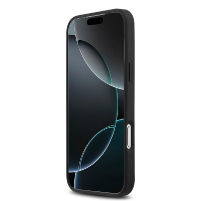 Apple iPhone 17 Pro Max Kılıf Mercedes Benz Orjinal Lisanslı M-safe Şarj Özellikli Şeritli Yıldız Desenli Metal Logolu Deri Kapak - 7