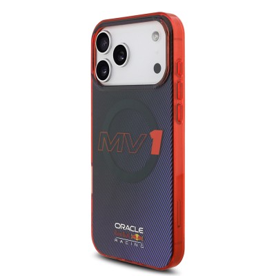 Apple iPhone 17 Pro Max Kılıf Redbull Orjinal Lisanslı M-safe Şarj Özellikli Çift Katmanlı Çizgi Desenli Sert PC MV Kapak - 5