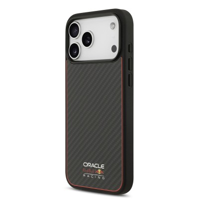 Apple iPhone 17 Pro Max Kılıf Redbull Orjinal Lisanslı M-safe Şarj Özellikli Karbon Fiber Parlayan Logolu Kapak - 3