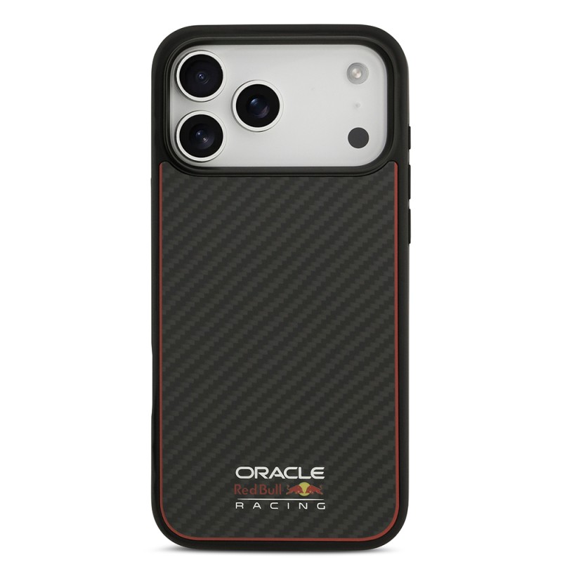 Apple iPhone 17 Pro Max Kılıf Redbull Orjinal Lisanslı M-safe Şarj Özellikli Karbon Fiber Parlayan Logolu Kapak - 4