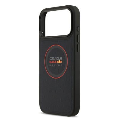 Apple iPhone 17 Pro Max Kılıf Redbull Orjinal Lisanslı M-safe Şarj Özellikli Kırmızı Halka ve Logo Kabartmalı PU Deri Kapak - 8