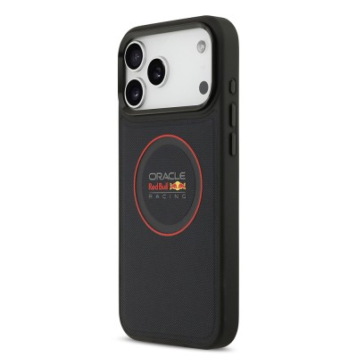 Apple iPhone 17 Pro Max Kılıf Redbull Orjinal Lisanslı M-safe Şarj Özellikli Kırmızı Halka ve Logo Kabartmalı PU Deri Kapak - 4