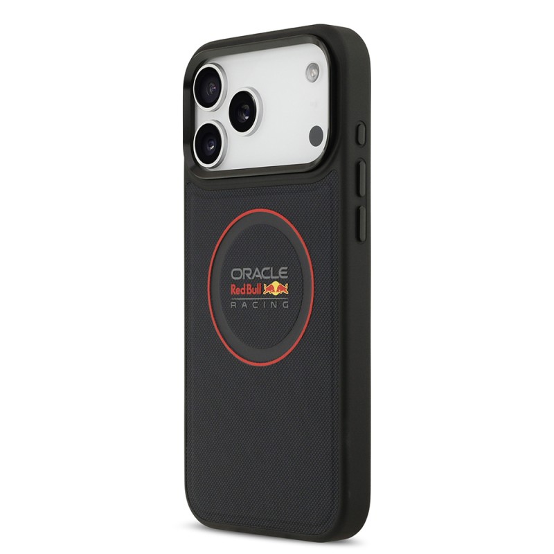Apple iPhone 17 Pro Max Kılıf Redbull Orjinal Lisanslı M-safe Şarj Özellikli Kırmızı Halka ve Logo Kabartmalı PU Deri Kapak - 4