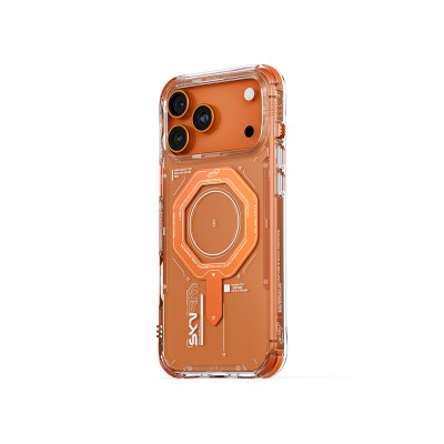 Apple iPhone 17 Pro Max Kılıf SkinArma M-safe Şarj Özellikli Airbag Tasarımlı Magma Kapak - 5