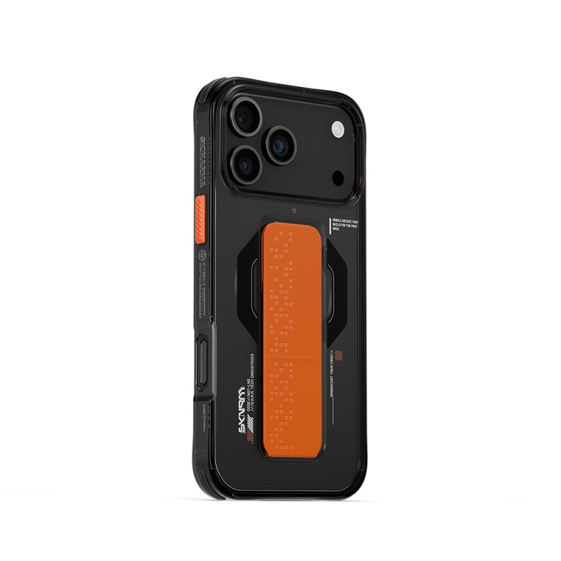 Apple iPhone 17 Pro Max Kılıf Skinarma M-Safe Şarj Özellikli Airbag Tasarımlı Standlı Haxa Kapak - 10
